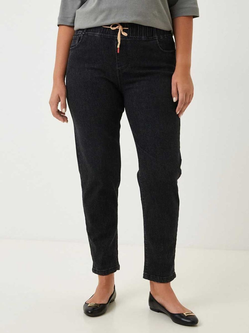 Джинсы на резинке больших размеров