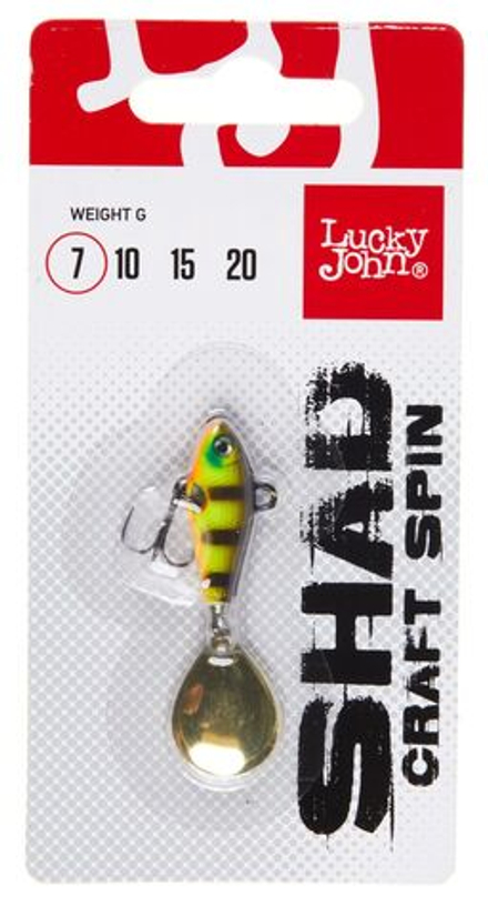 Тейл-спиннер Lucky John SHAD CRAFT SPIN 07.0г 004 в блистере