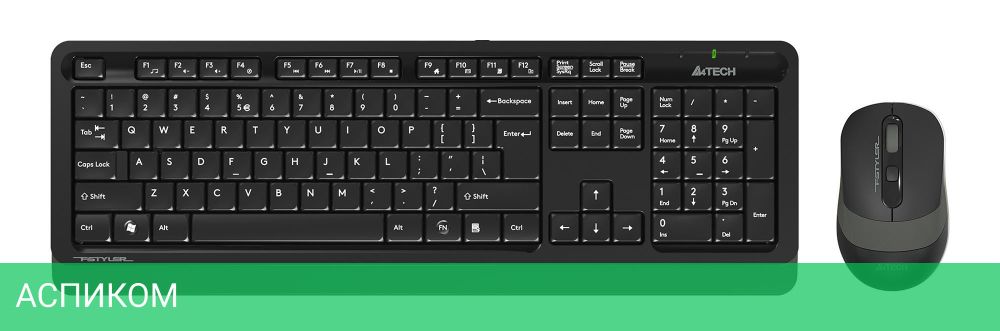 Набор периферии A4Tech Fstyler FG1010S черный/серый