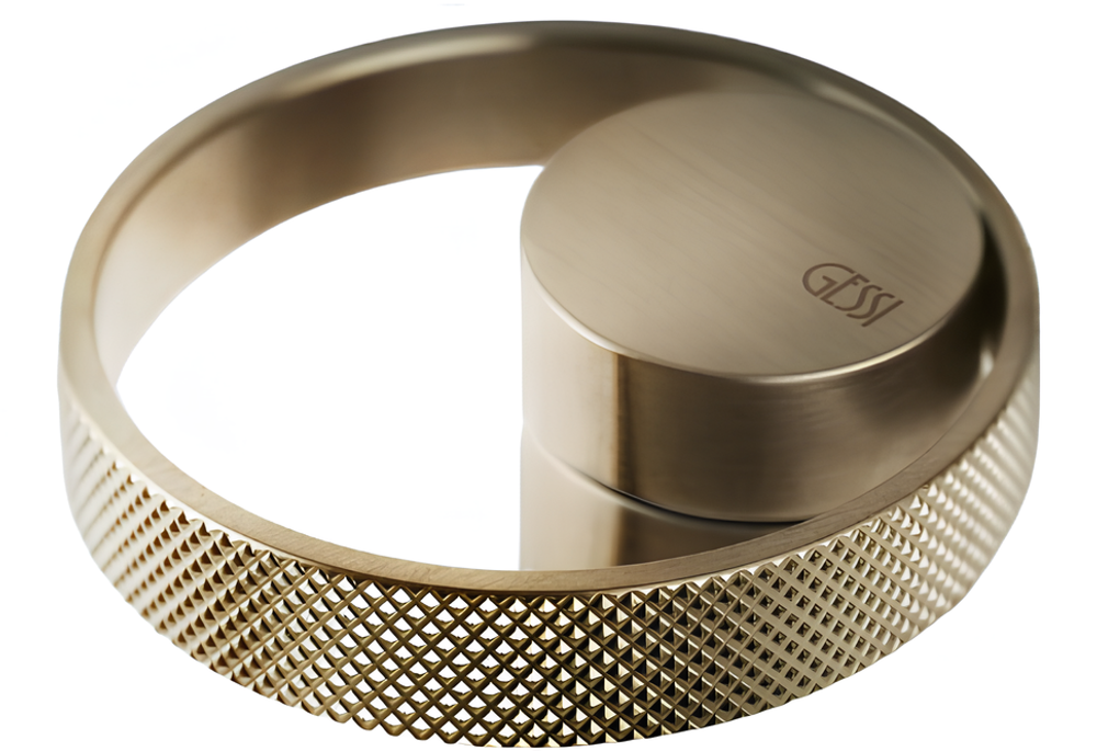 Смеситель для раковины Gessi Anello, без донного клапана, цвет Warm Bronze Brushed PVD