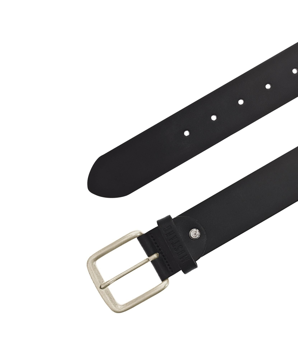 Ремень взрослый MUSTANG Leather belt in 40 mm with buckle in silver antique