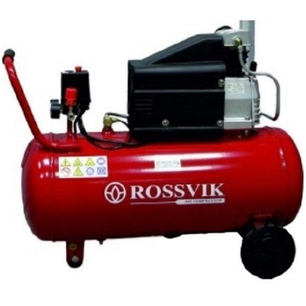 Компрессор ROSSVIK СБ4/С-24.J1048В, 260 л/мин, 8 бар, ресивер 24 л, 220 В/1,8 кВт, красный