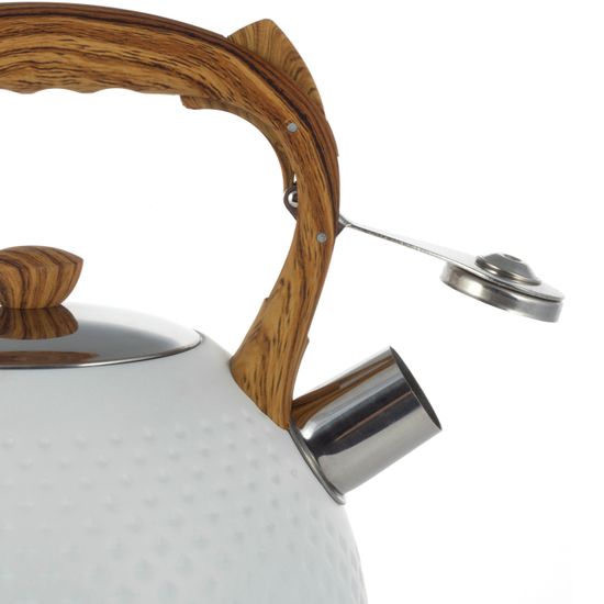 Чайник 2,7 л. из нержавеющей стали со свистком Kamille KM-1098 и ручкой "soft touch" под дерево