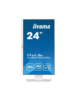 LCD Iiyama 23.8" XUB2492HSU-W6 белый {IPS 1920x1080 100Hz 0.4ms HDMI DisplayPort USB M/M Pivot}
