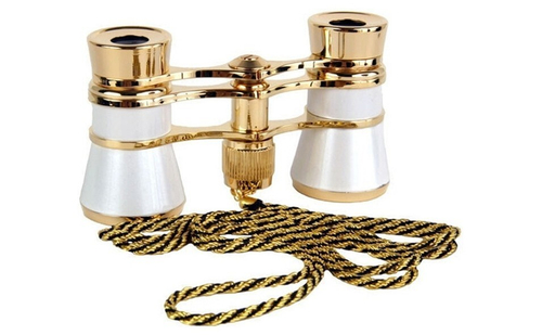 Бинокль театральный Kromatech БТ 3x25, с цепочкой (белый)