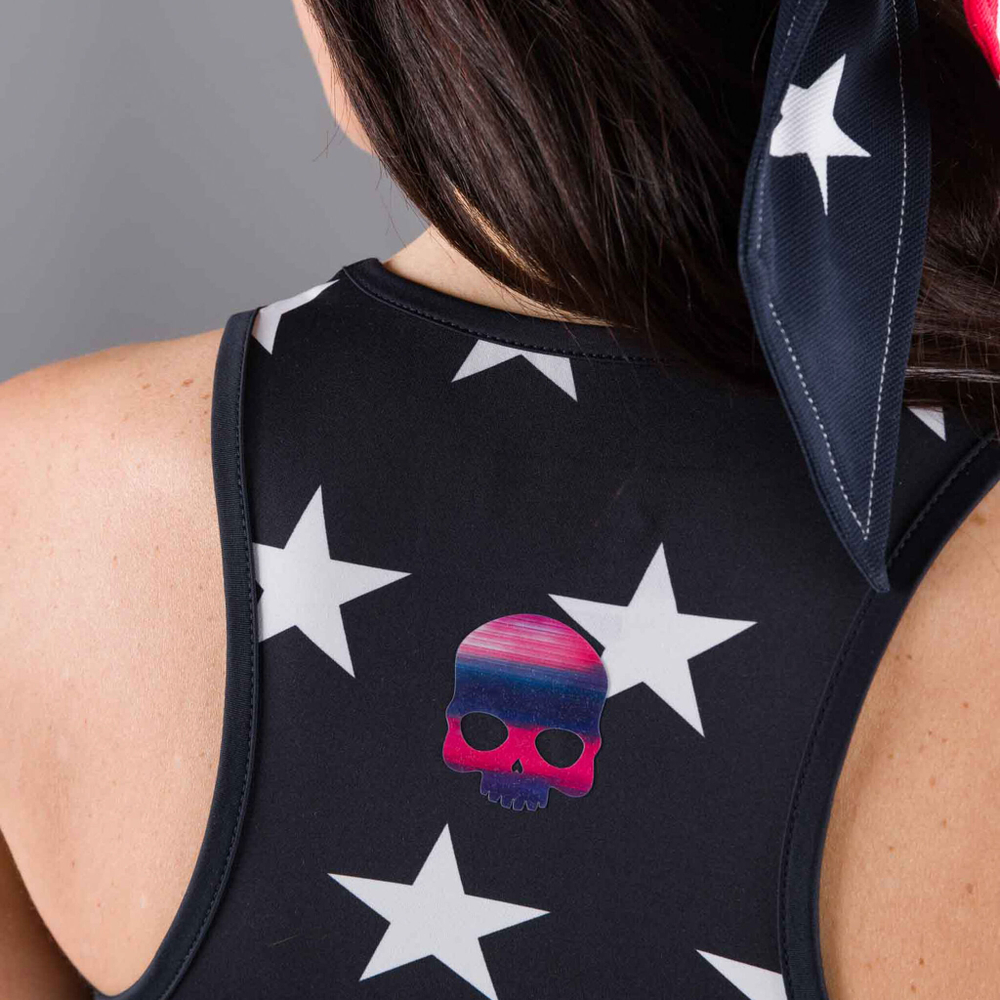 Женская теннисное платье Hydrogen Tech Stars Dress Women - Red, Blue