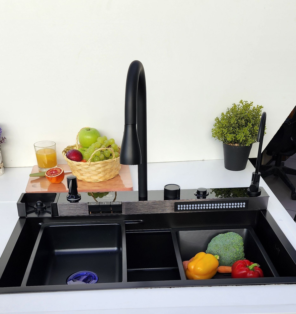 Многофункциональная кухонная мойка из нержавеющей стали BZ9952BS цвета Сталь сатин