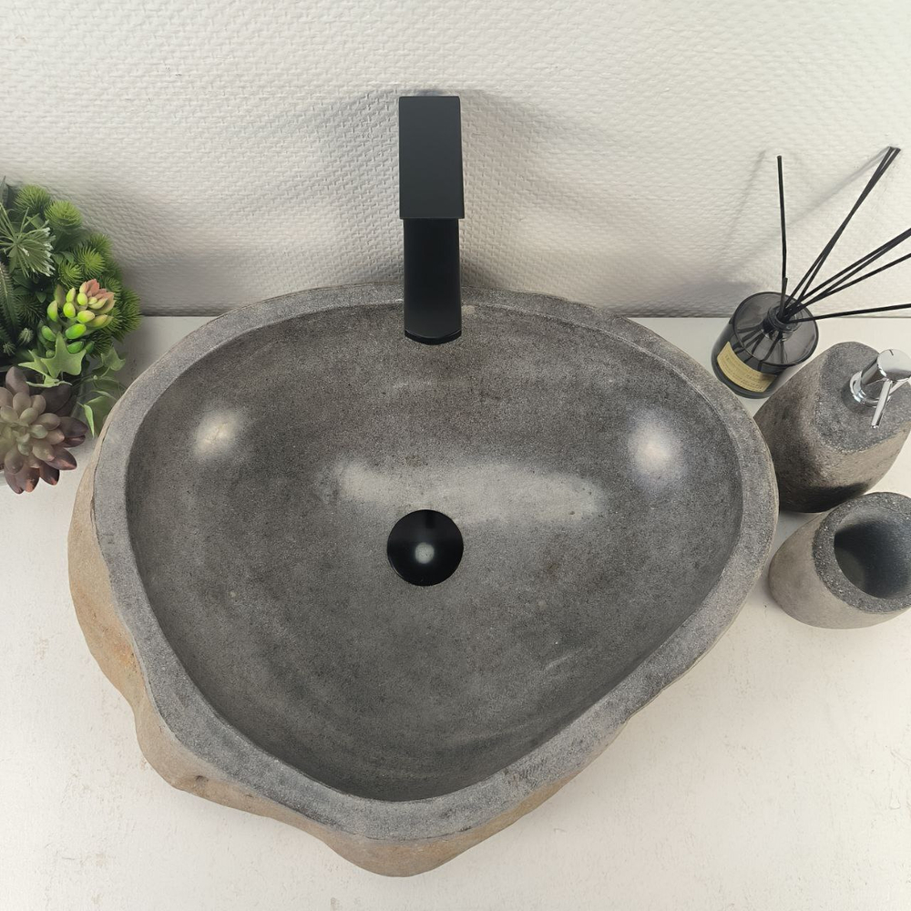 Раковина из речного камня RS-65581 55*44*15