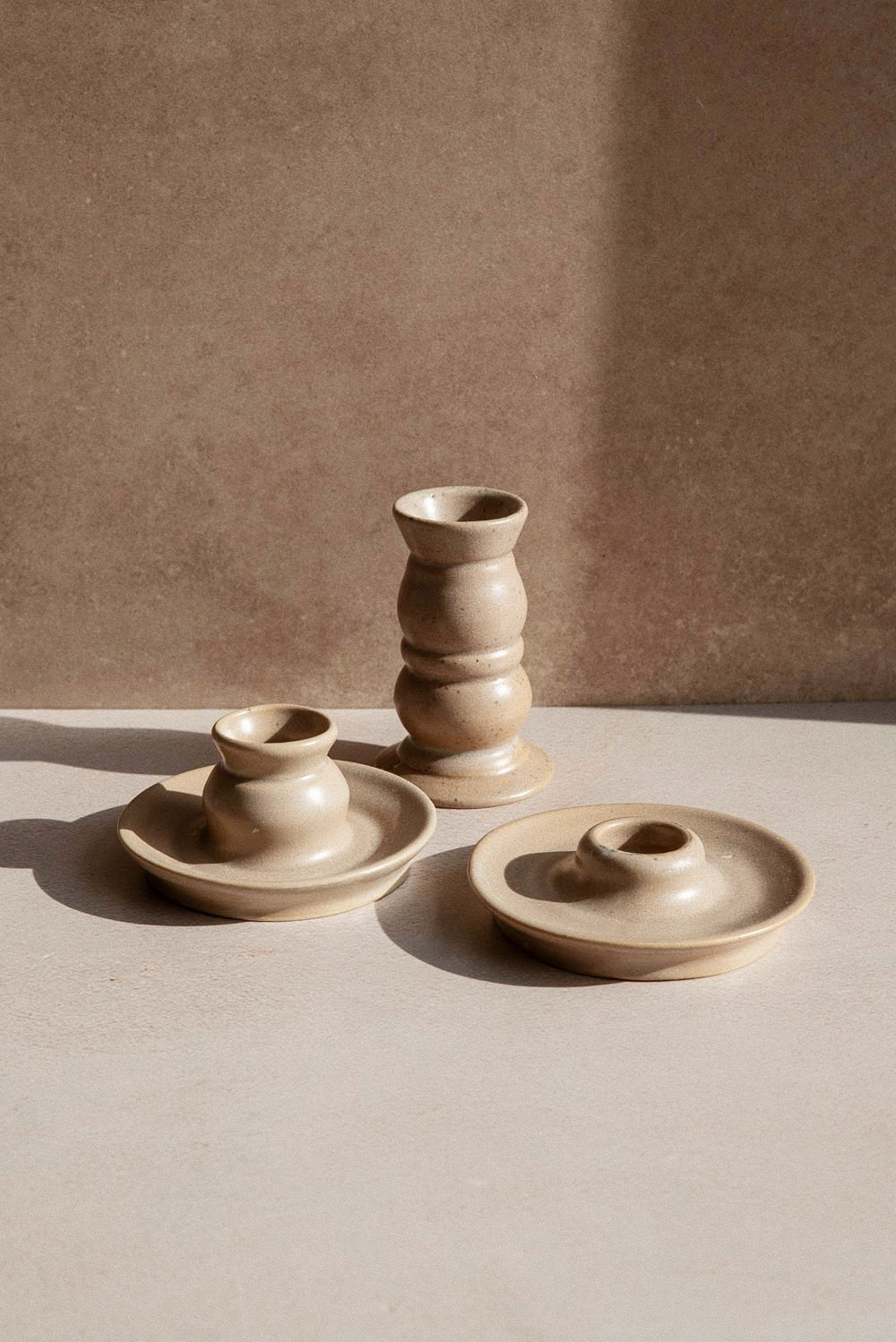 Подсвечник бежевый New / Titkova ceramic