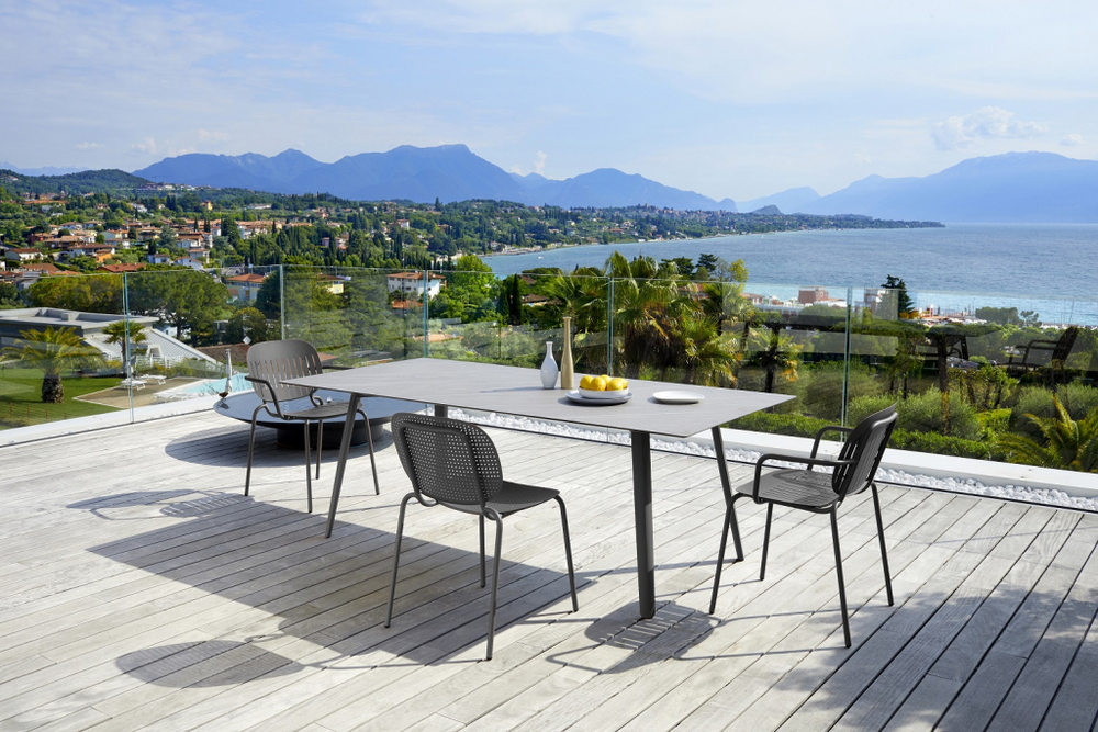 Стол ламинированный Scab Design Squid, антрацит, камень