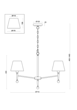 Подвесной светильник Freya FR5190PL-05BS