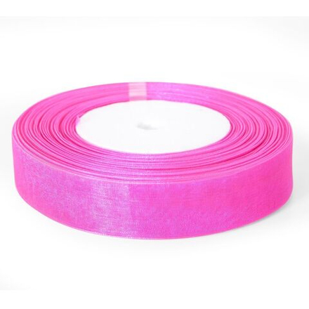 Лента декоративная (2,5 см*45,72 м) Органза, Фуше, 1 шт.