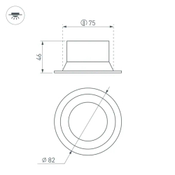 Светильник MS-BREEZE-BUILT-R82-9W Day4000 (WH, 85 deg, 230V) (Arlight, IP20 Металл, 3 года) 035609
