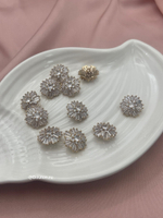 Пуговицы золото стразы в форме цветка