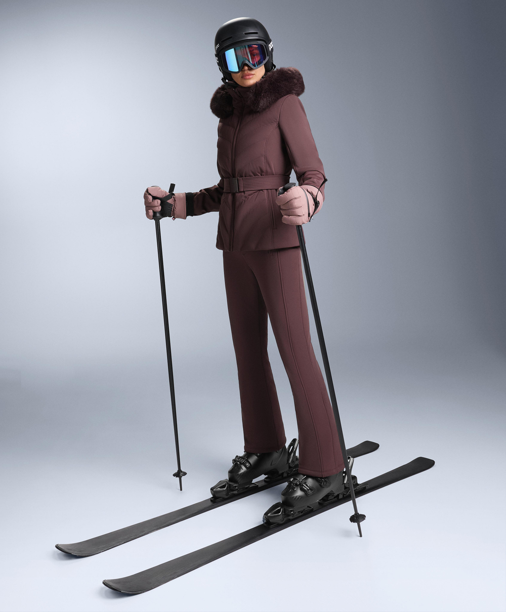 OYSHO Водостойкая облегающая куртка Primaloft® SKI, темно-винный