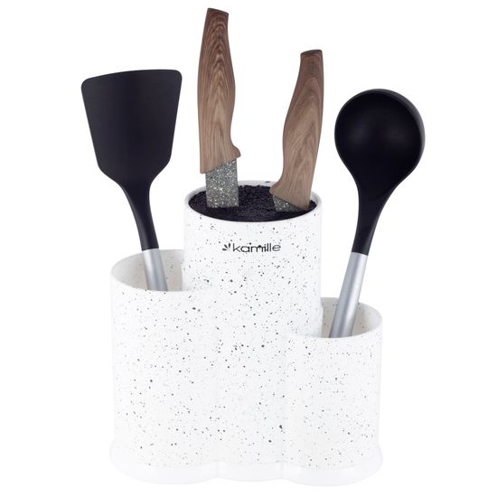 Подставка для ножей тройная 22 см. Kamille KM-7608