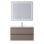 Тумба с раковиной подвесная BelBagno KRAFT-800-2C-SO-CO Бежевый матовый, раковина белая BB-8099-80