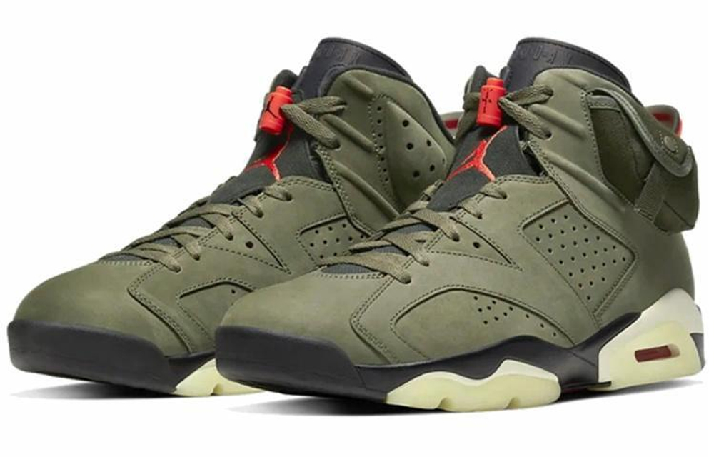 Кроссовки Travis Scott X Jordan Air Jordan 6 Medium Olive Ts