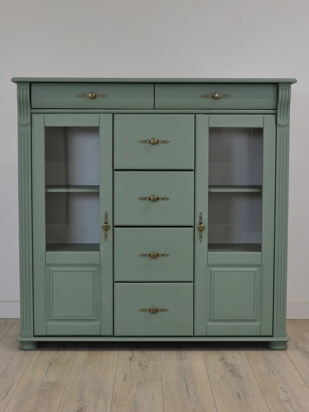 Комод деревянный Сюзанна, серый