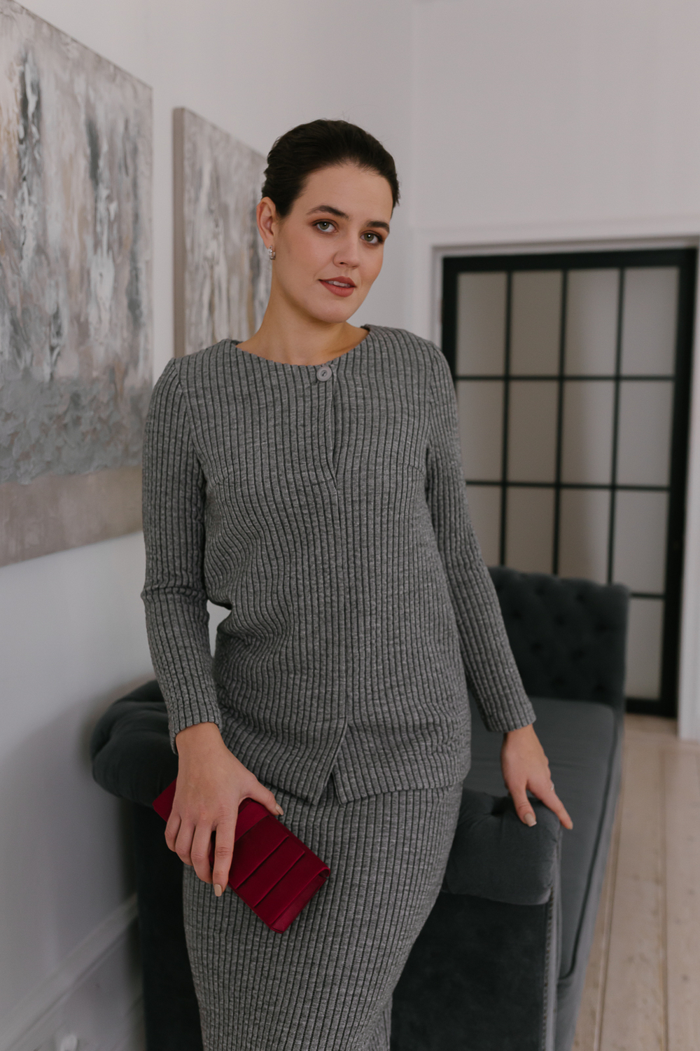 Джемпер 3054АЕ, серый #77С033054АЕ