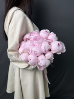 Букет из 15 пионов «Розовое счастье»