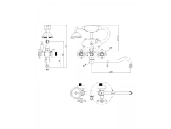 Душевая система Aksy Bagno Lucia Lu-2005-2004- Bronze