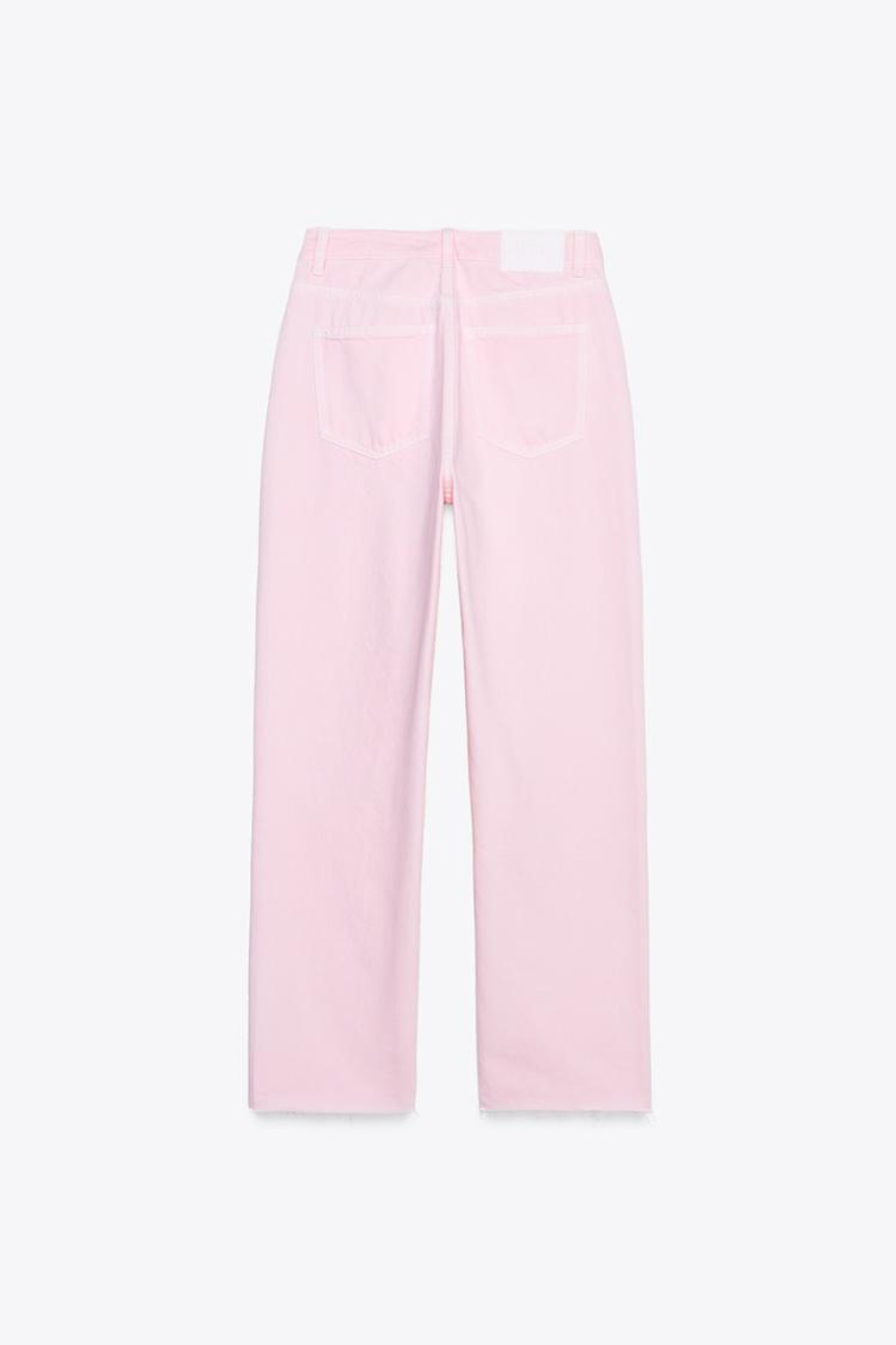 ZARA ДЖИНСЫ Z1975 STRAIGHT LEG HIGH WAIST, РОЗОВЫЙ