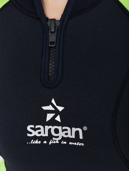Гидрокостюм Sargan Nero 2.0 Shorty lady 2 мм черно-желтый