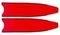 Лопасти Leaderfins Neon Red Ice без наклейки 20° красная отбортовка красные