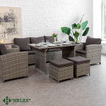 Комплект садовой мебели HELEX 71313 (6 предметов), серый