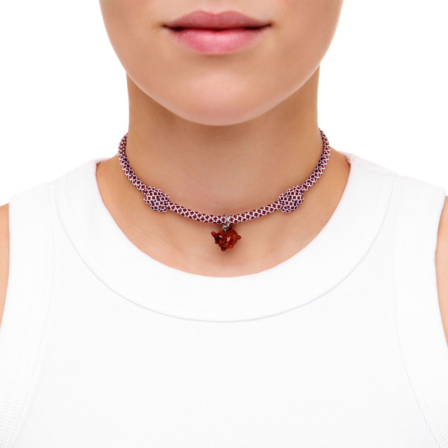 Колье Knitted Kitten Necklace - Chocolate British Cat