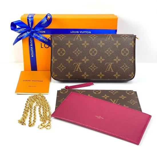 Клатч Louis Vuitton Felicie канва Monogram коричневый