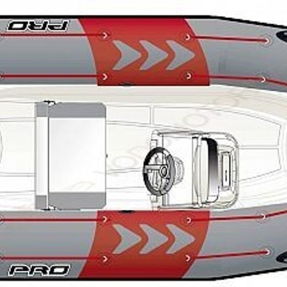 Лодка надувная ZODIAC PRO 550 NEO хайпалон-неопрен ( серо-белая )