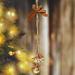 Украшение подвесное "Колокольчики - бубенцы" 34см