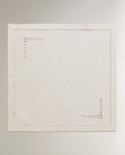 Zara Home столовая салфетка из льна, ажурная отделка, 45 45 см (комплект 2 шт.)