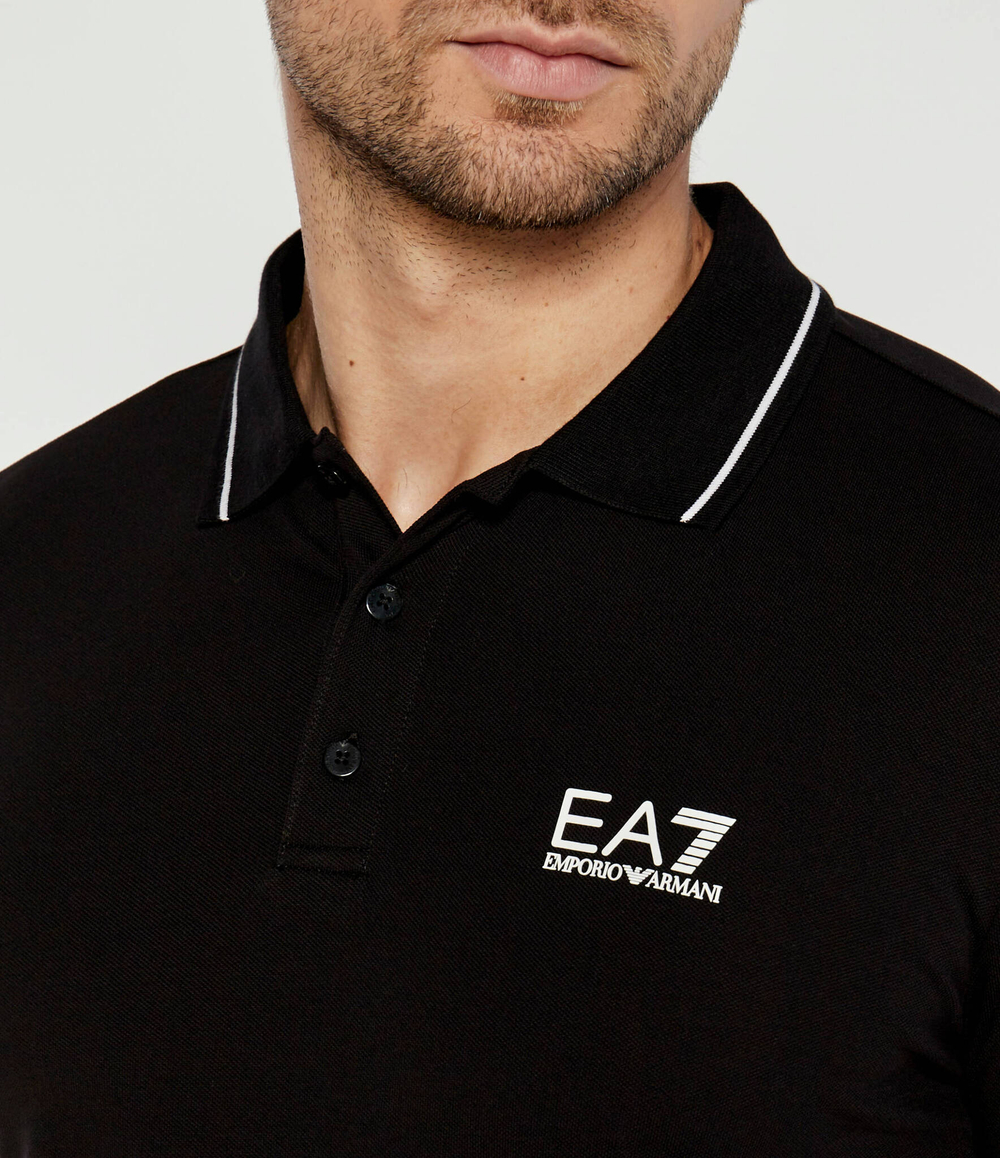 Поло EA7 - черный(8NPF16 PJVUZ)