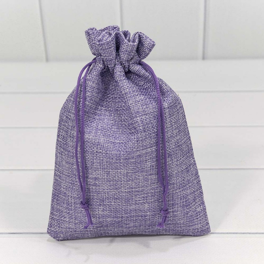 Мешочек 14х20см Лен искусственный (Сиреневый)