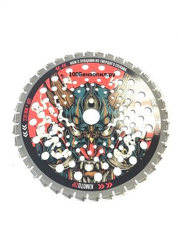 Нож с зубцами с  напайками 230х1.3мм. х 25,4 х 40 z. PRO Yakuza