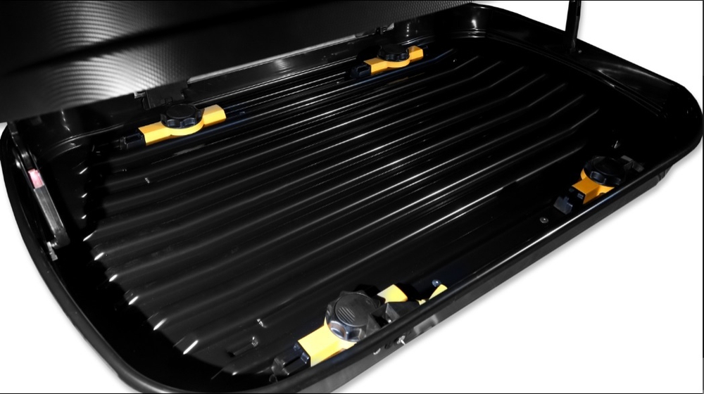 Автобокс Евродеталь Магнум 350 (черный карбон) 140х90х42 быстросъём [ED5-040B]