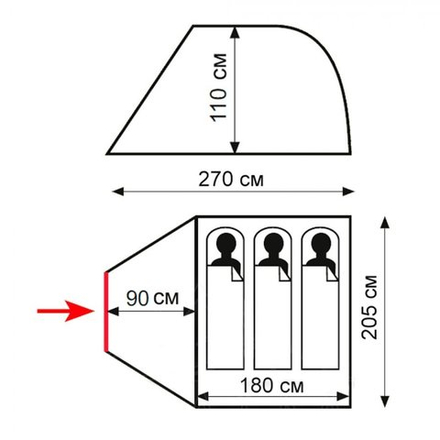 Палатка Totem Summer 3 Plus (V2), артикул TTT-031