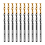 Сверло по металлу, 3,8 мм, HSS-Tin, Golden Tip, 10 шт. Denzel