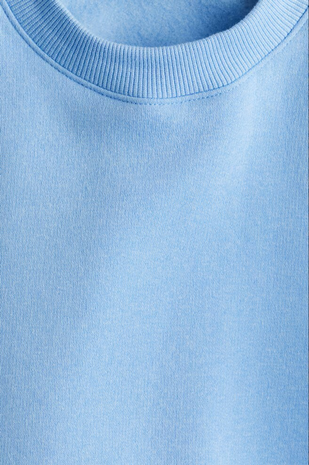 H&M Толстовка оверсайз с круглым вырезом, светло-голубой