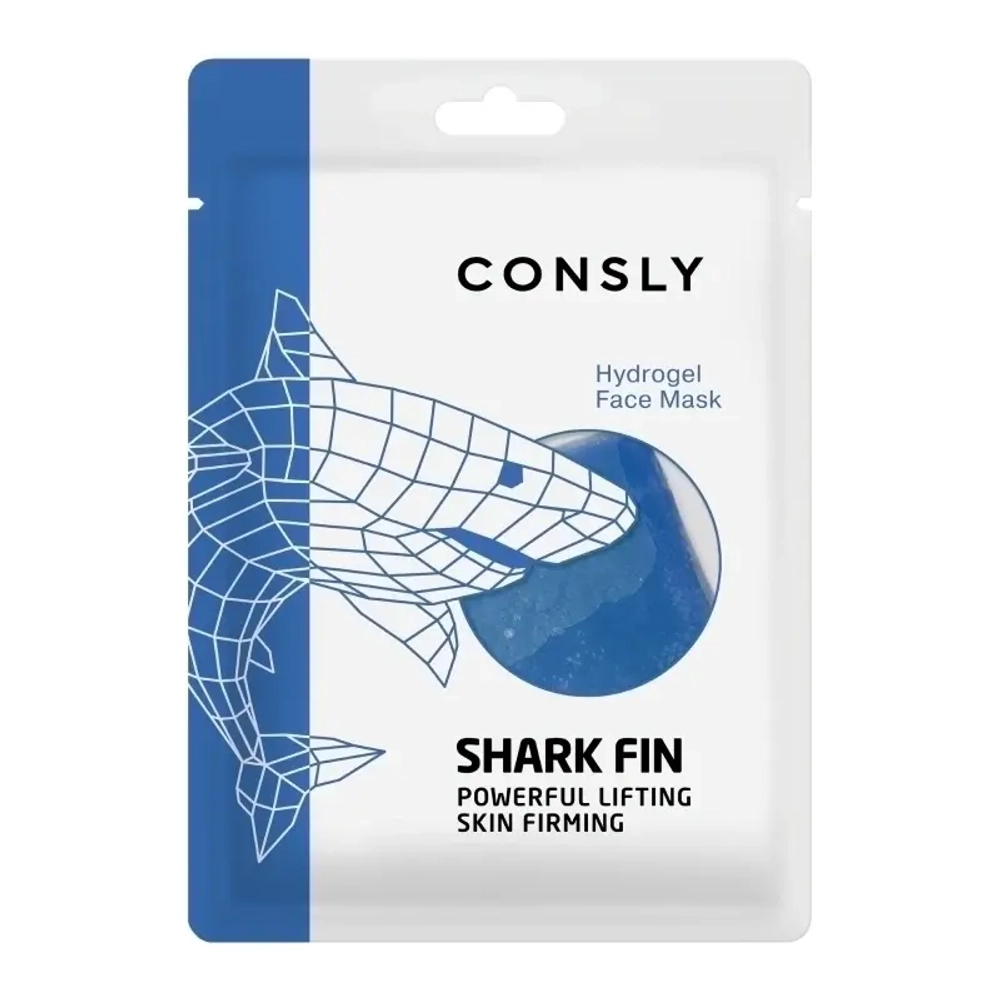 Гидрогелевая маска с экстрактом акульего плавника CONSLY Hydrogel Shark Fin Face Mask