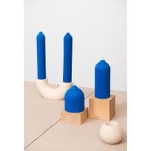 Свеча декоративная ярко-синего цвета из коллекции Edge, 25,5 см