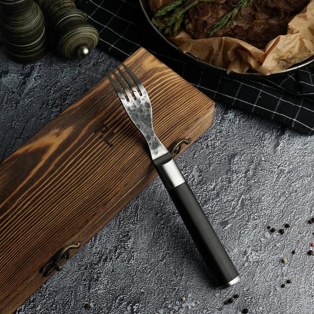Набор для стейка нож+вилка "Vintage   Premium" дерев. футляр Pakka Black P.L. Proff Cuisine