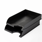 Лоток горизонтальный для бумаг BRAUBERG Standard, 350×253×65 мм, черный.