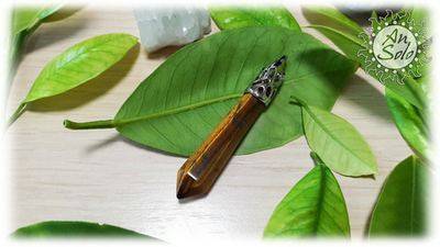 Подвеска-маятник "Кристалл" из тигрового глаза