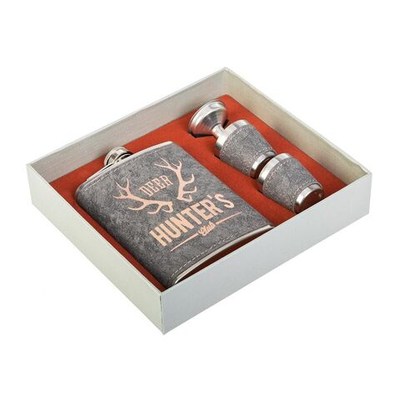 Набор Helios Клуб охотников (фляжка 240 мл + 2 стопки + воронка) (HS-BR-8H)