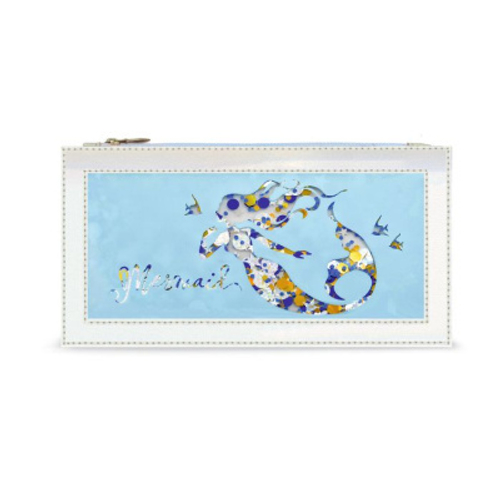 Пенал-косметичка 200*100 кожзам "Синяя русалка"пайетки синий ФЕНИКС+ 48856