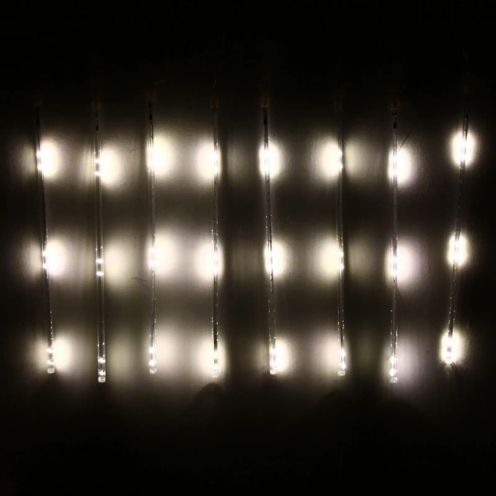 Гирлянда светодиодная 2,0 м*50 см 36 ламп LED «Тающая сосулька»,Теплый белый (8 трубок), 18 режимов